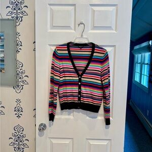 Minnie Rose Multicolor Striped Cardigan